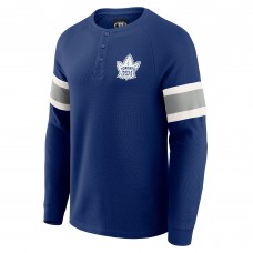 Футболка Toronto Maple Leafs Darius Rucker Collection by Fanatics Navy Waffle-Knit Raglan Long Sleeve Henley