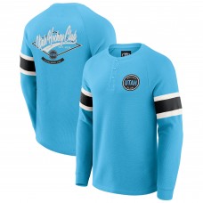 Utah Hockey Club Darius Rucker Collection by Fanatics Light Blue Waffle-Knit Raglan Long Sleeve Henley T-Shirt