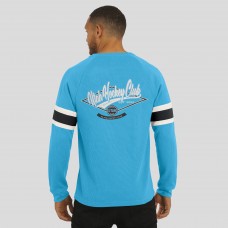 Utah Hockey Club Darius Rucker Collection by Fanatics Light Blue Waffle-Knit Raglan Long Sleeve Henley T-Shirt