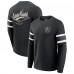 Футболка Vegas Golden Knights Darius Rucker Collection by Fanatics Black Waffle-Knit Raglan Long Sleeve Henley