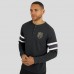 Футболка Vegas Golden Knights Darius Rucker Collection by Fanatics Black Waffle-Knit Raglan Long Sleeve Henley