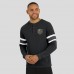 Футболка Vegas Golden Knights Darius Rucker Collection by Fanatics Black Waffle-Knit Raglan Long Sleeve Henley