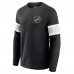NHL Darius Rucker Collection by Fanatics Black Waffle-Knit Raglan Long Sleeve Henley T-Shirt
