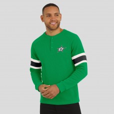 Dallas Stars Darius Rucker Collection by Fanatics Green Waffle-Knit Raglan Long Sleeve Henley T-Shirt
