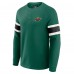 Футболка с длинным рукавом Minnesota Wild Darius Rucker Collection by Fanatics Green Waffle-Knit Raglan Henley 