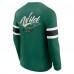 Футболка с длинным рукавом Minnesota Wild Darius Rucker Collection by Fanatics Green Waffle-Knit Raglan Henley 