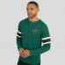Футболка с длинным рукавом Minnesota Wild Darius Rucker Collection by Fanatics Green Waffle-Knit Raglan Henley 