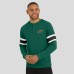Футболка с длинным рукавом Minnesota Wild Darius Rucker Collection by Fanatics Green Waffle-Knit Raglan Henley 
