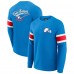 Футболка Quebec Nordiques Darius Rucker Collection by Fanatics Blue Waffle-Knit Raglan Long Sleeve Henley