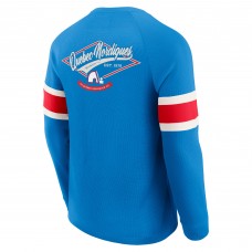 Футболка Quebec Nordiques Darius Rucker Collection by Fanatics Blue Waffle-Knit Raglan Long Sleeve Henley