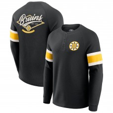 Boston Bruins Darius Rucker Collection by Fanatics Black Waffle-Knit Raglan Long Sleeve Henley T-Shirt Boston Bruins Darius Rucker Collection by Fanatics Black Waffle-Knit Raglan Long Sleeve Henley T-Shirt