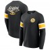 Boston Bruins Darius Rucker Collection by Fanatics Black Waffle-Knit Raglan Long Sleeve Henley T-Shirt