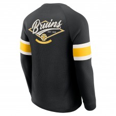 Boston Bruins Darius Rucker Collection by Fanatics Black Waffle-Knit Raglan Long Sleeve Henley T-Shirt Boston Bruins Darius Rucker Collection by Fanatics Black Waffle-Knit Raglan Long Sleeve Henley T-Shirt