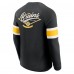 Boston Bruins Darius Rucker Collection by Fanatics Black Waffle-Knit Raglan Long Sleeve Henley T-Shirt