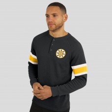 Boston Bruins Darius Rucker Collection by Fanatics Black Waffle-Knit Raglan Long Sleeve Henley T-Shirt Boston Bruins Darius Rucker Collection by Fanatics Black Waffle-Knit Raglan Long Sleeve Henley T-Shirt