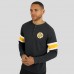 Boston Bruins Darius Rucker Collection by Fanatics Black Waffle-Knit Raglan Long Sleeve Henley T-Shirt