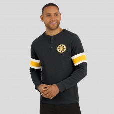 Boston Bruins Darius Rucker Collection by Fanatics Black Waffle-Knit Raglan Long Sleeve Henley T-Shirt Boston Bruins Darius Rucker Collection by Fanatics Black Waffle-Knit Raglan Long Sleeve Henley T-Shirt