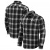 Los Angeles Kings Darius Rucker Collection by Fanatics Black Flannel Plaid Full-Snap Shirt