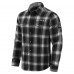 Los Angeles Kings Darius Rucker Collection by Fanatics Black Flannel Plaid Full-Snap Shirt