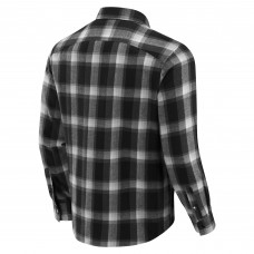Los Angeles Kings Darius Rucker Collection by Fanatics Black Flannel Plaid Full-Snap Shirt