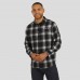 Los Angeles Kings Darius Rucker Collection by Fanatics Black Flannel Plaid Full-Snap Shirt