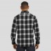 Los Angeles Kings Darius Rucker Collection by Fanatics Black Flannel Plaid Full-Snap Shirt