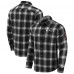 New Jersey Devils Darius Rucker Collection by Fanatics Black Flannel Plaid Full-Snap Shirt