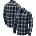 Nashville Predators Darius Rucker Collection by Fanatics Navy Flannel Plaid Full-Snap Shirt
