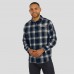 Nashville Predators Darius Rucker Collection by Fanatics Navy Flannel Plaid Full-Snap Shirt