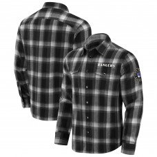 Рубашка на кнопках New York Rangers Darius Rucker Collection by Fanatics Black Flannel Plaid Рубашка на кнопках New York Rangers Darius Rucker Collection by Fanatics Black Flannel Plaid