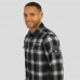 Рубашка на кнопках New York Rangers Darius Rucker Collection by Fanatics Black Flannel Plaid