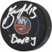 Mathew Barzal New York Islanders Autographed Fanatics Authentic Official Game Puck with Barzy Inscription