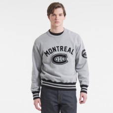 Montreal Canadiens Todd Snyder by Fanatics Athletic Heather Gray Relaxed Canadian Fleece Crew