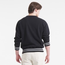 Edmonton Oilers Todd Snyder by Fanatics Black Relaxed Canadian Fleece Crew