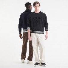 Edmonton Oilers Todd Snyder by Fanatics Black Relaxed Canadian Fleece Crew