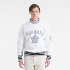 Toronto Maple Leafs Todd Snyder by Fanatics White Relaxed Canadian Fleece Crew