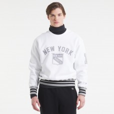 New York Rangers Todd Snyder by Fanatics White Relaxed Canadian Fleece Crew