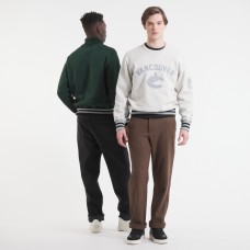 Vancouver Canucks Todd Snyder by Fanatics Heather Gray Relaxed Canadian Fleece Crew