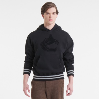 Vancouver Canucks Todd Snyder by Fanatics Black Relaxed Canadian Fleece Hoodie