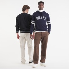 Edmonton Oilers Todd Snyder by Fanatics Navy Cashmere Hooded Sweater