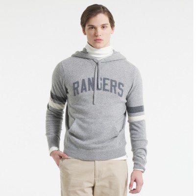 New York Rangers Todd Snyder by Fanatics Athletic Heather Gray Cashmere Hooded Sweater