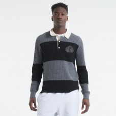 Chicago Blackhawks Todd Snyder by Fanatics Dark Heather Gray Cashmere Rugby Sweater