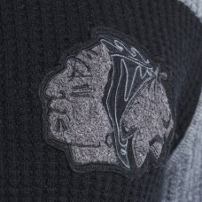 Chicago Blackhawks Todd Snyder by Fanatics Dark Heather Gray Cashmere Rugby Sweater Chicago Blackhawks Todd Snyder by Fanatics Dark Heather Gray Cashmere Rugby Sweater