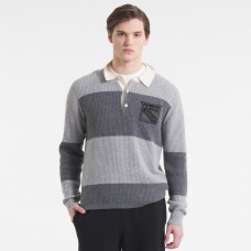 New York Rangers Todd Snyder by Fanatics Athletic Heather Gray Cashmere Rugby Sweater New York Rangers Todd Snyder by Fanatics Athletic Heather Gray Cashmere Rugby Sweater