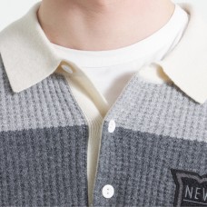 New York Rangers Todd Snyder by Fanatics Athletic Heather Gray Cashmere Rugby Sweater New York Rangers Todd Snyder by Fanatics Athletic Heather Gray Cashmere Rugby Sweater