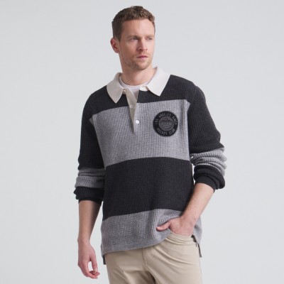 Los Angeles Kings Todd Snyder by Fanatics Athletic Heather Gray Cashmere Rugby Sweater