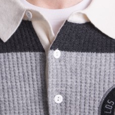 Los Angeles Kings Todd Snyder by Fanatics Athletic Heather Gray Cashmere Rugby Sweater