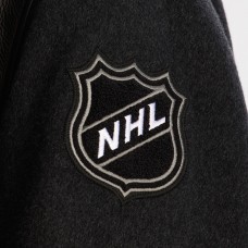 Vancouver Canucks Todd Snyder Dark Heather Gray Cashmere Full-Snap Varsity Jacket