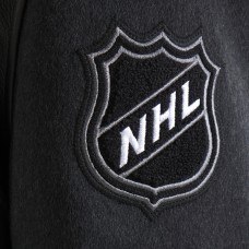 Chicago Blackhawks Todd Snyder Heather Black Cashmere Full-Snap Varsity Jacket