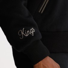 Los Angeles Kings Todd Snyder Black Cashmere Full-Snap Varsity Jacket